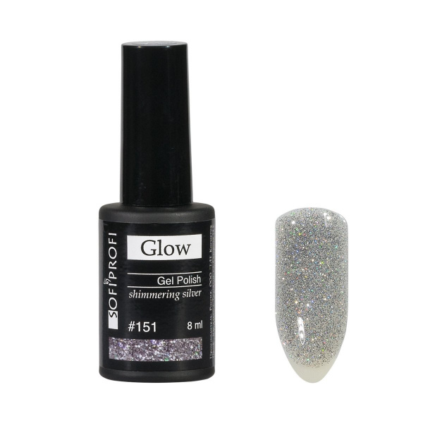 Гель-лак со светоотражающими частицами тон 151 Sofiprofi Glow, 8 мл